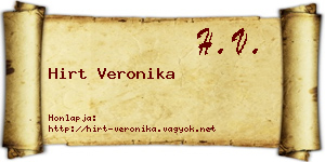 Hirt Veronika névjegykártya